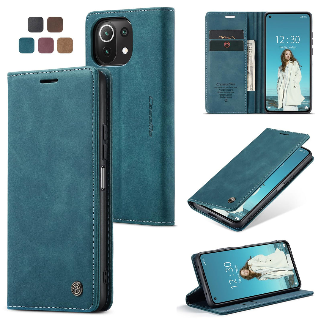 Handyhülle für Xiaomi Mi 11 Lite 4G / 5G / NE Hülle, Klapphülle Premium Lederhülle Klappbar Flip Cas