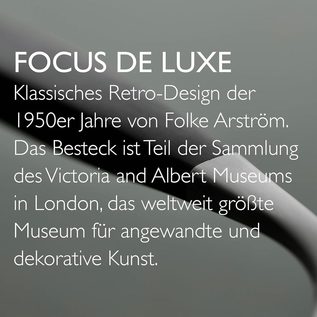 Gense Focus de Luxe Besteckset 12 Teilen Schwarzer/matter Stahl, Schwarzer/Matter Stahl