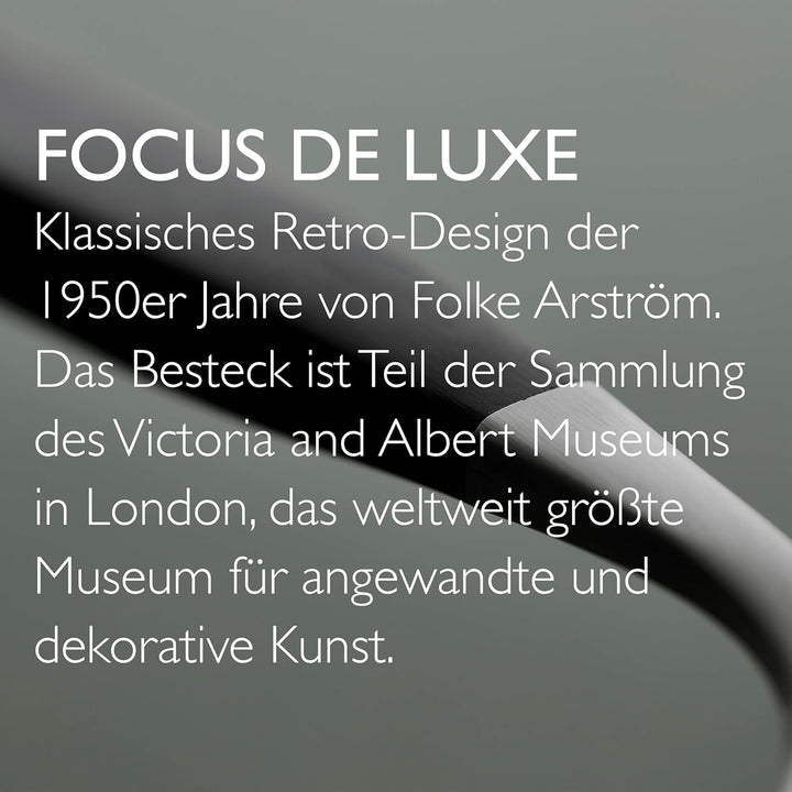 Gense Focus de Luxe Besteckset 12 Teilen Schwarzer/matter Stahl, Schwarzer/Matter Stahl