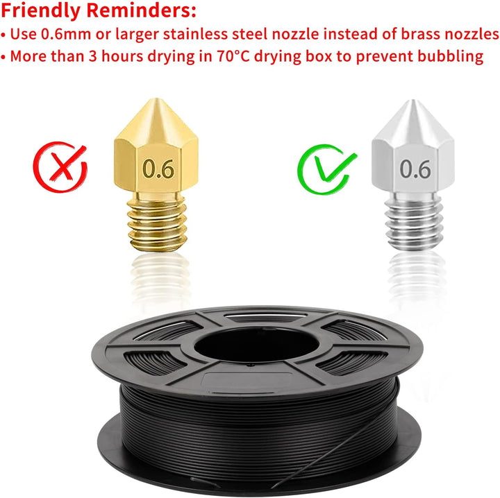 IEMAI PLA Kohlefaser Filament 1,75 mm, 3D Drucker Filament Carbon Fiber Filament 1.75 PLA Gefüllt mi