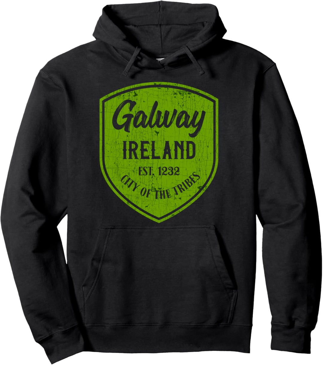 Vintage Irish Souvenir Shirts: Galway Ireland Pullover Hoodie