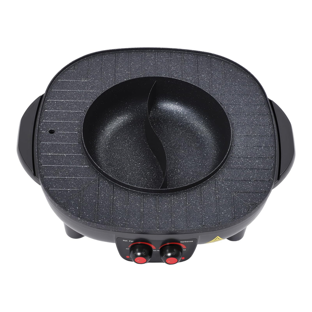 2000W Hot Pot Elektrischer, Electric Hot Pot und grill für 5-6 Personen | Elektrische Multifunktions