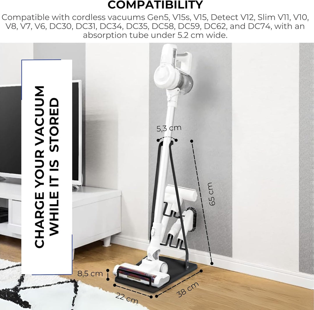 MAGIC SELECT Staubsaugerständer Kompatibel mit Dyson V15, V6, V7, V8, V10, V11. Bodenregal aus Metal