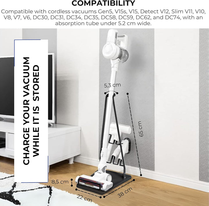 MAGIC SELECT Staubsaugerständer Kompatibel mit Dyson V15, V6, V7, V8, V10, V11. Bodenregal aus Metal