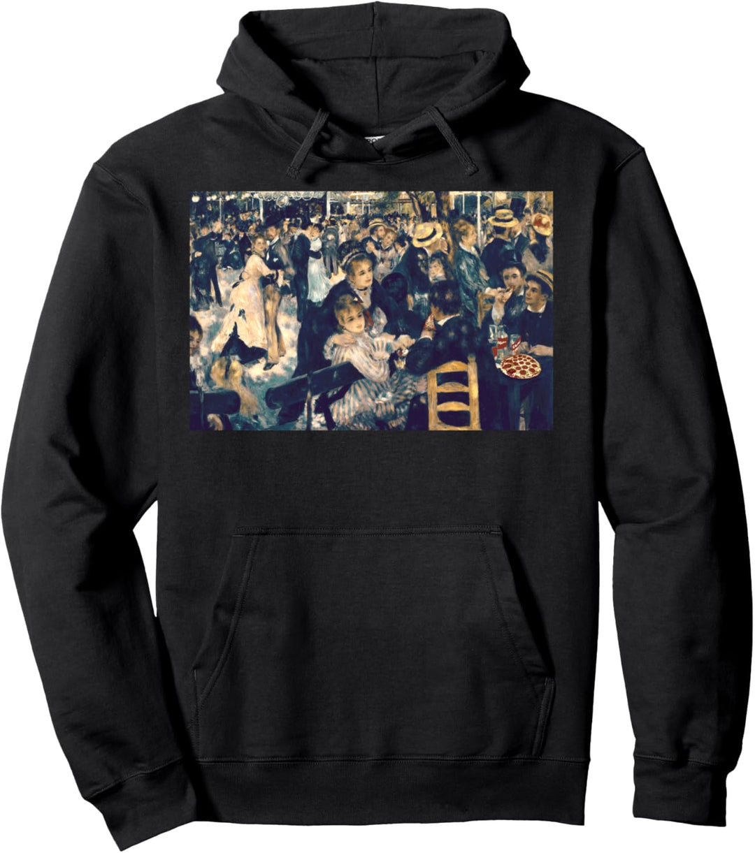 Trendy Artsy Pizza Party Pullover Hoodie