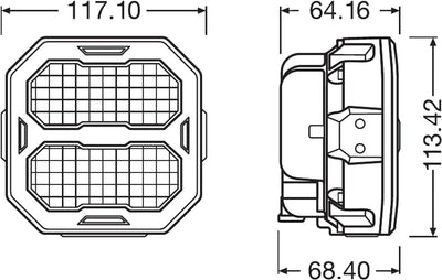 OSRAM LEDriving® Cube PX3500 Wide, LEDPWL105-WD, OFF ROAD, LED Arbeitsscheinwerfer, 3500 Lumen, Falt