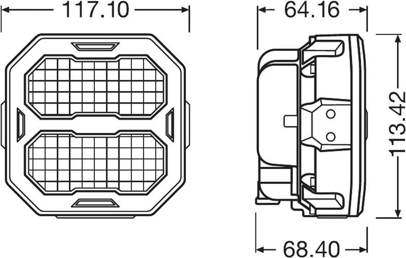 OSRAM LEDriving® Cube PX3500 Wide, LEDPWL105-WD, OFF ROAD, LED Arbeitsscheinwerfer, 3500 Lumen, Falt