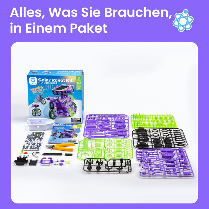 Sillbird 15-in-1 Solar Roboter Kinder Spielzeug ab 8 Jahre, Solar und batteriebetriebener Motor mit