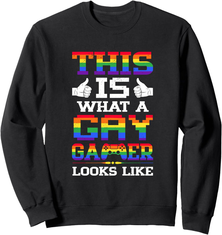 Gaymer Regenbogen Stolz Monat Video Spiel Spieler Sweatshirt