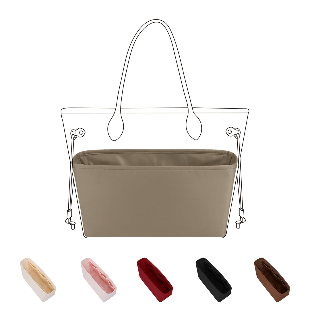 DGAZ Taschen Organizer Einsatz, Seide Innentasche für LV Neverfull PM/MM/GM, Leicht Taschenorganizer