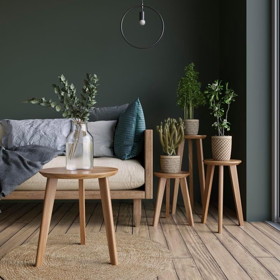 BestLoft.de R Blumenständer Pflanzenständer Blumenhocker Hocker Holz Pflanzenhocker Blumensäule Blum