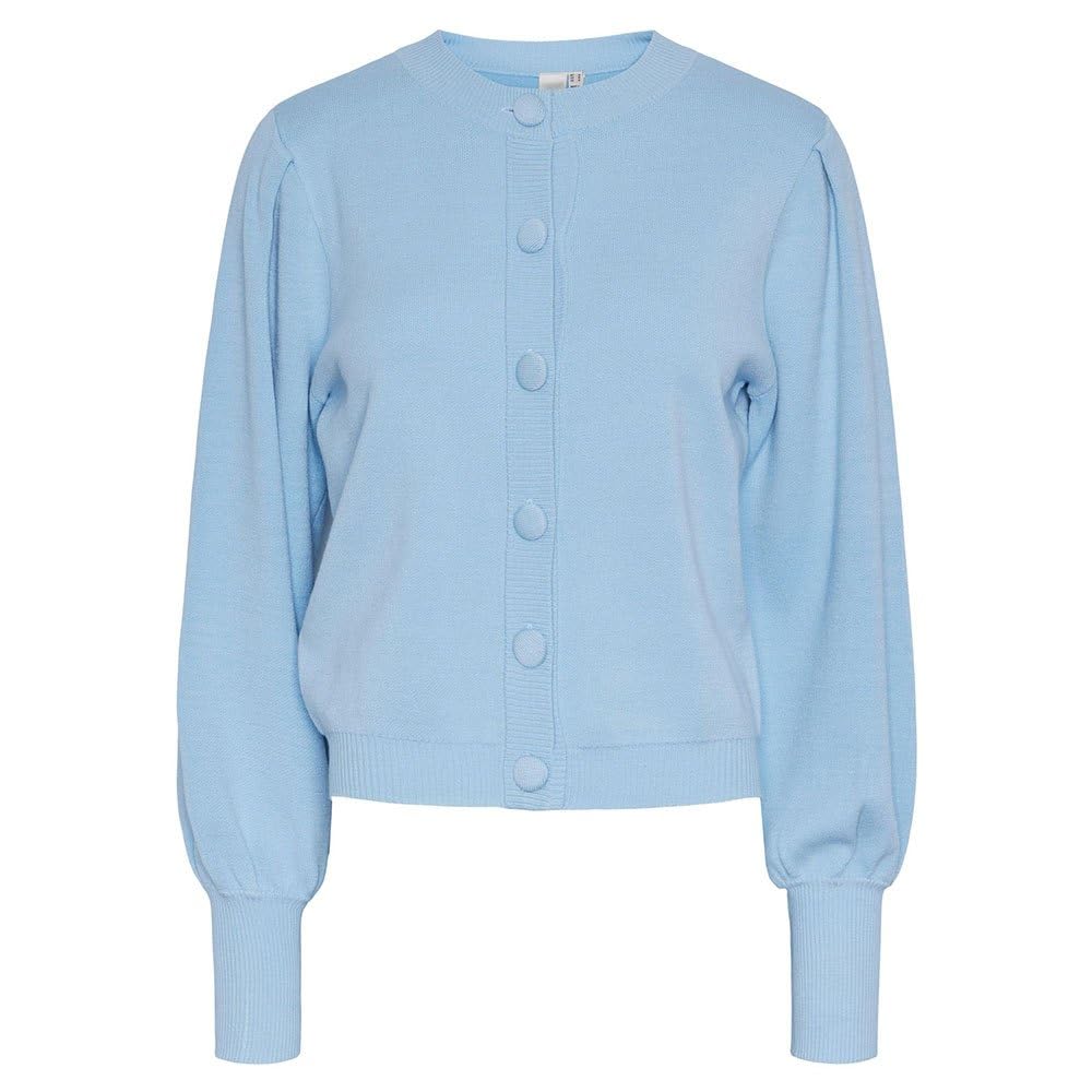 YAS Damen Yasfonny Ls Knit Cardigan S. Noos Strickjacke XS Clear Sky, XS Clear Sky