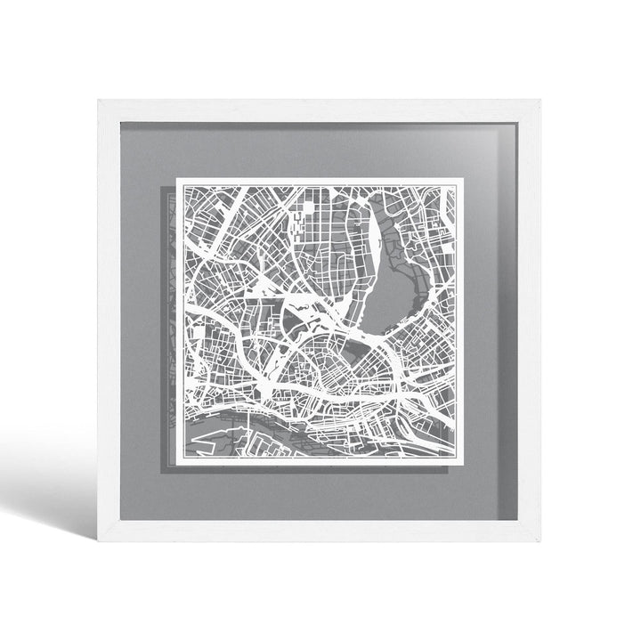 O3 DESIGN STUDIO - Marco de Papel para mapas, 22,8 x 22,8 cm, en Caja de Regalo, Fondo, autocambiant