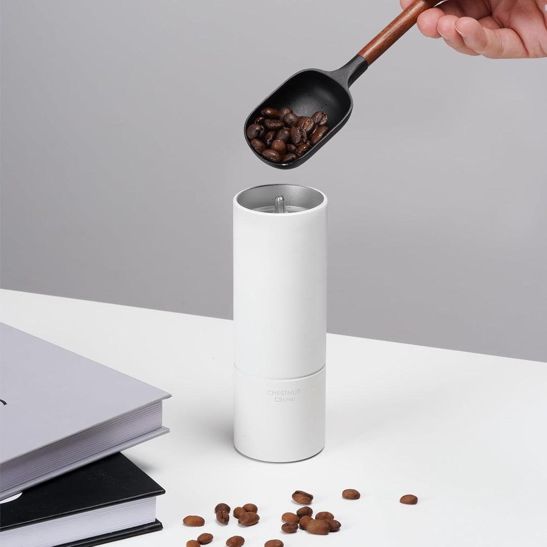 TIMEMORE Kaffeemühle manuell Edelstahl konische Grar handkaffeemühle mit faltbarem, Kastanie C3S PRO