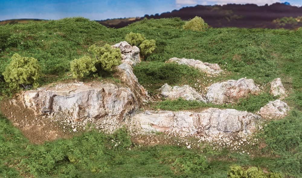 Woodland Scenics C1139 fertig gegossene und lebensecht angemalte Felsen für Spur Z N TT H0 G Unikate