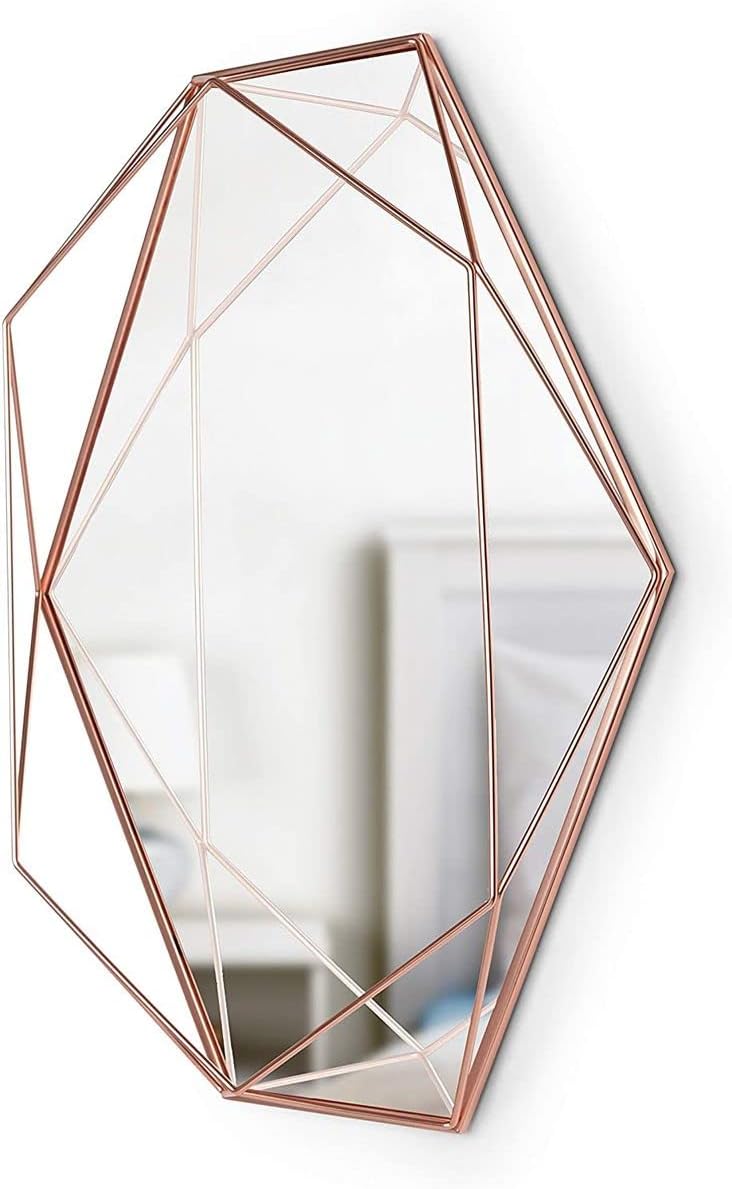Umbra Prisma Wandspiegel für horizontale oder vertikale Anbringung, Metall, Kupfer