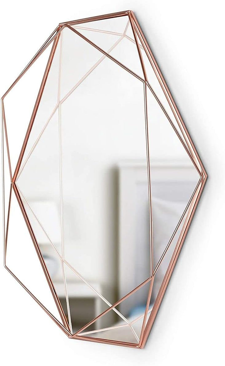 Umbra Prisma Wandspiegel für horizontale oder vertikale Anbringung, Metall, Kupfer