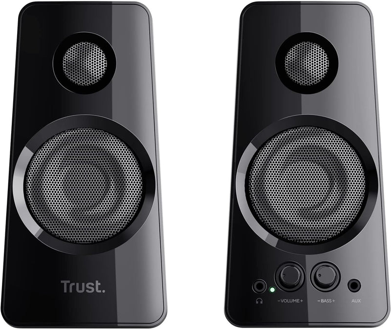 Trust Tytan 2.0 Lautsprecherset, 36 W (18 W RMS), Computer Boxen, Lautstärke- und Bassregler, Kopfhö