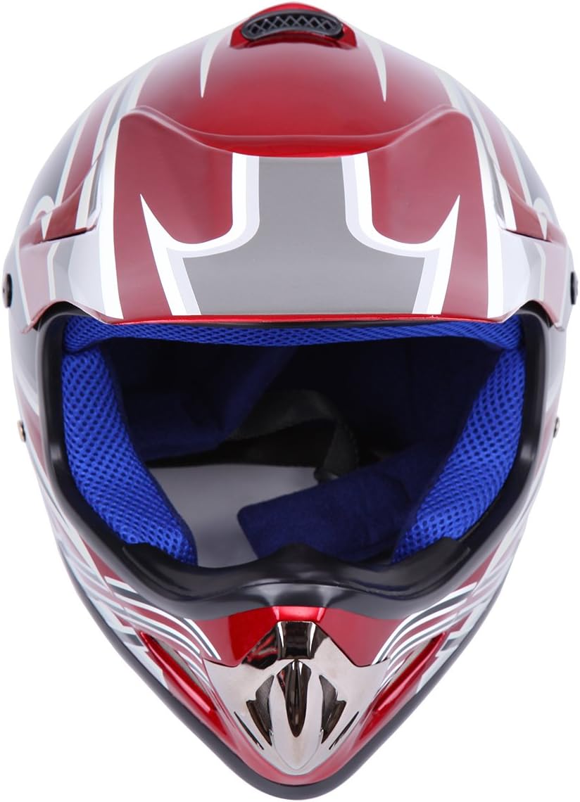 Samger DOT Jugend Kinder Off Road Helm Motocross Helm Dirt Bike ATV Motorradhelm Handschuhe+Brille L