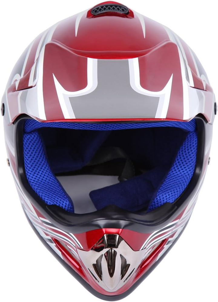 Samger DOT Jugend Kinder Off Road Helm Motocross Helm Dirt Bike ATV Motorradhelm Handschuhe+Brille L