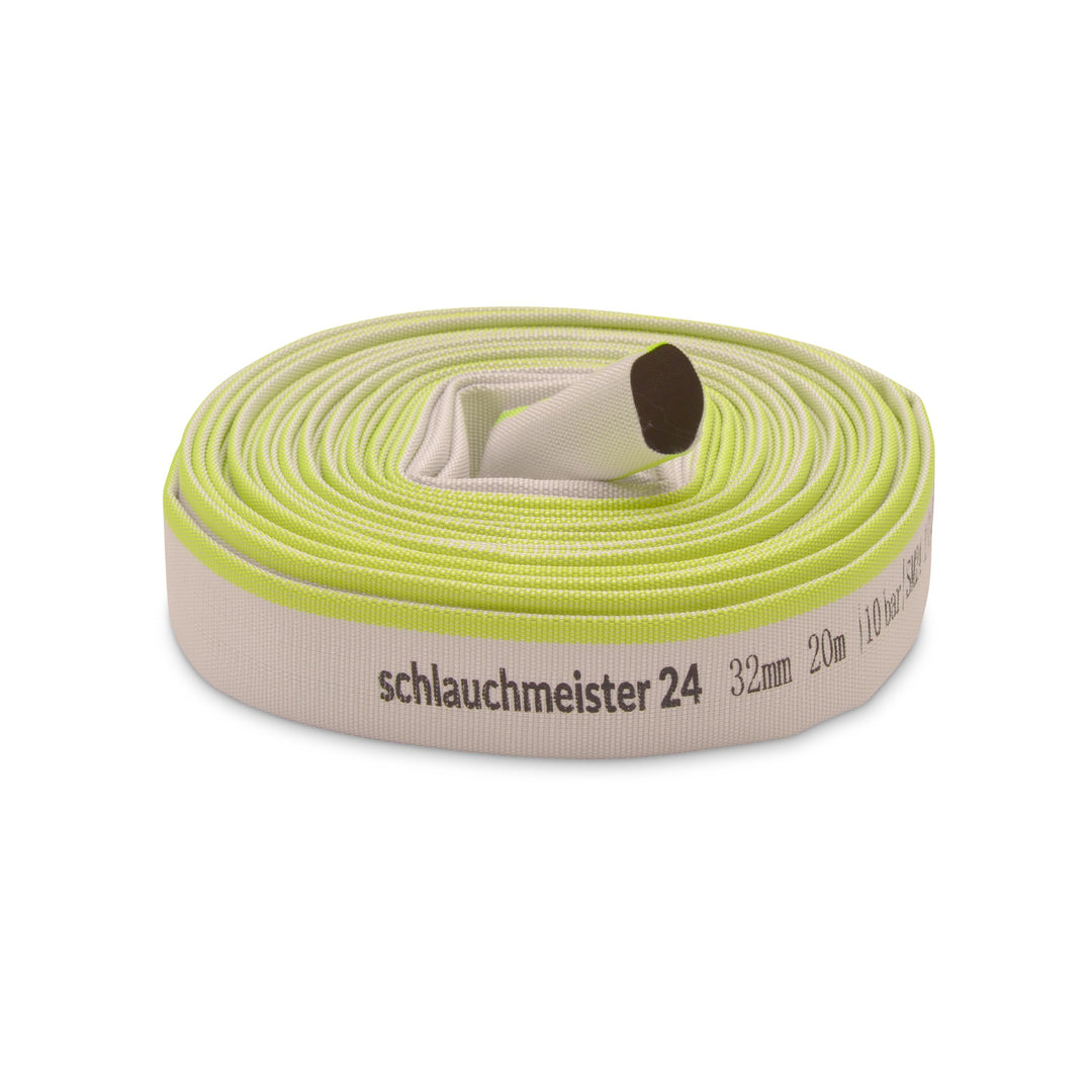 Ø 32 mm - 1 1/4 Zoll, 20 Meter Gewebeschlauch | Industrieschlauch | Bauschlauch | Flachschlauch Gewe
