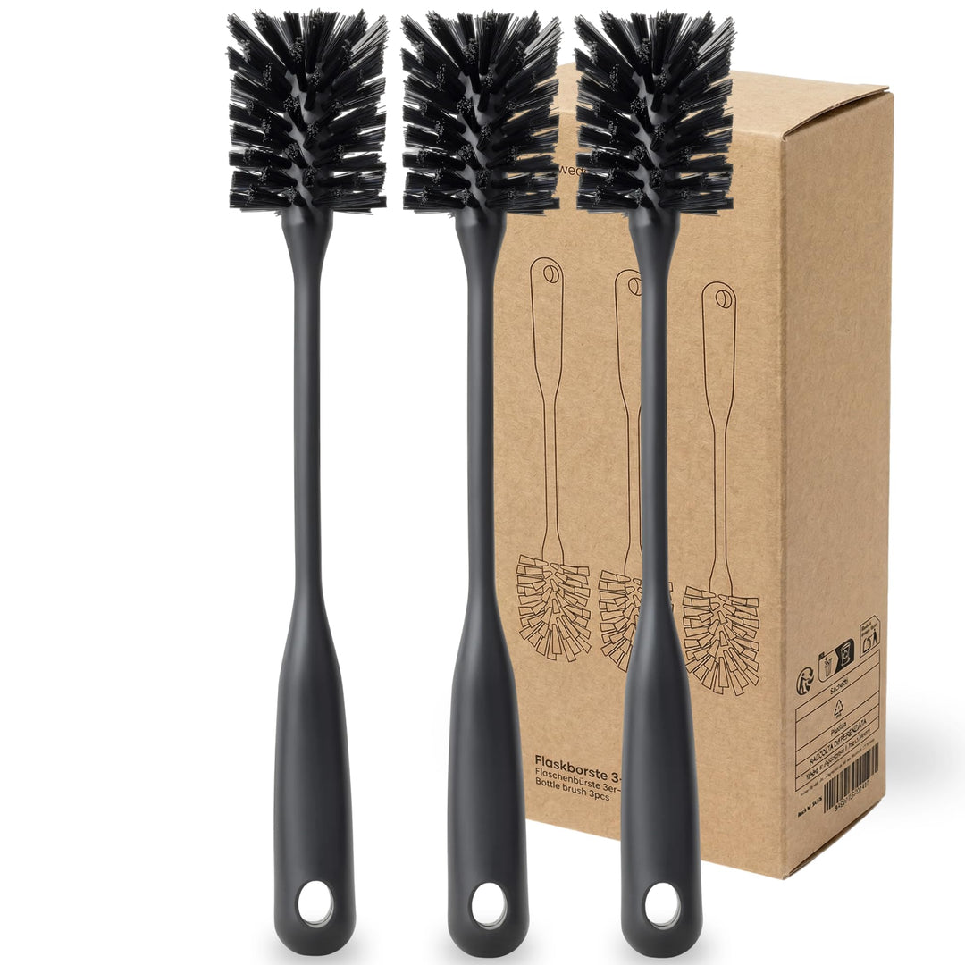 blackswedenhome Flaschenbürste lang - Hochwertige, langlebige Borsten - Modernes Design Flaschenrein