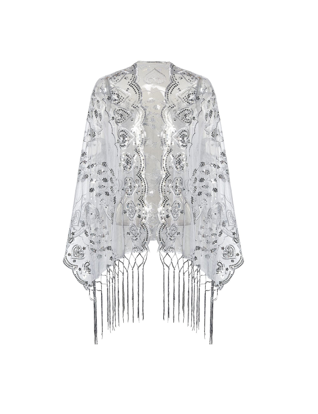 BABEYOND Damen Pashmina-Schal Einheitsgrösse Grau, Einheitsgrösse Grau