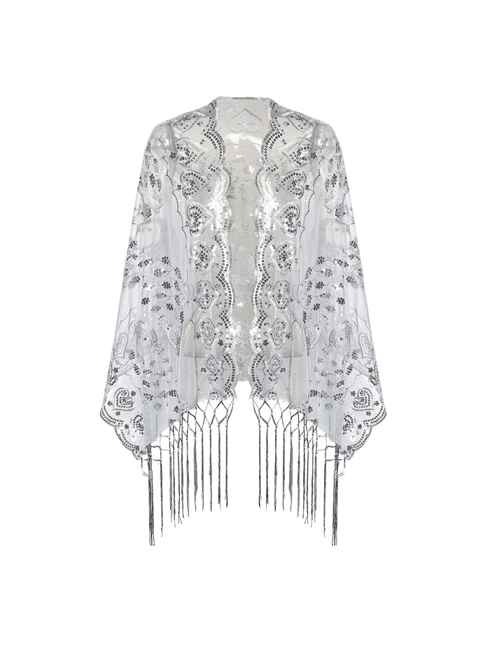 BABEYOND Damen Pashmina-Schal Einheitsgrösse Grau, Einheitsgrösse Grau
