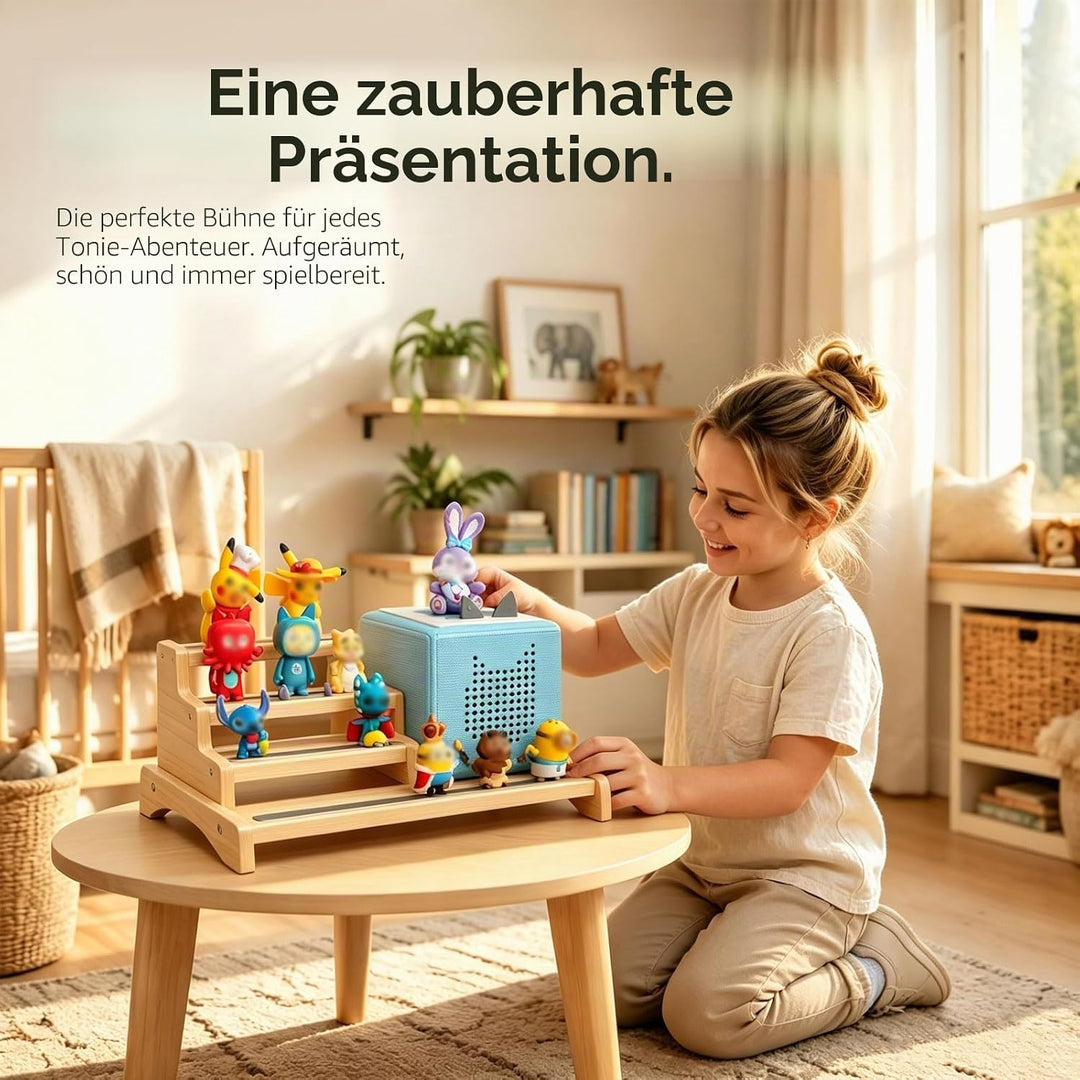 3-Tier Regal für Tonie-Figuren, Tischregal für Toniebox 1/2, Aufbewahrung von Tonies Figuren &amp; Chara