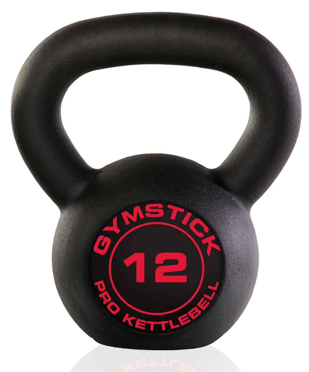 Gymstick Kugelhantel Pro Kettlebell Schwarz-Rot | 12 kg 0.0 kg, Schwarz-Rot | 12 kg 0.0 kg