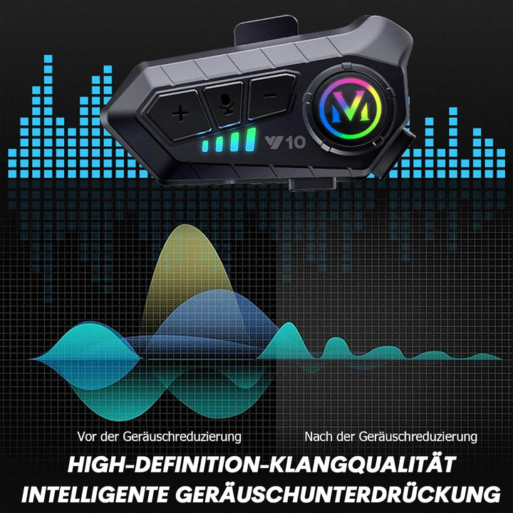 Motorradhelm Headset Bluetooth mit Mikrofon Motorrad Helm Kopfhörer Wireless Motorcycle Helmet Heads