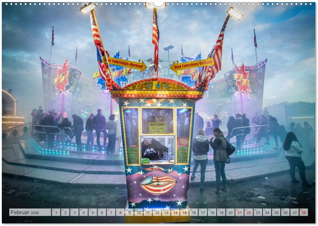 Kirmes Glück (hochwertiger Premium Wandkalender 2026 DIN A2 quer), Kunstdruck in Hochglanz: Brillant