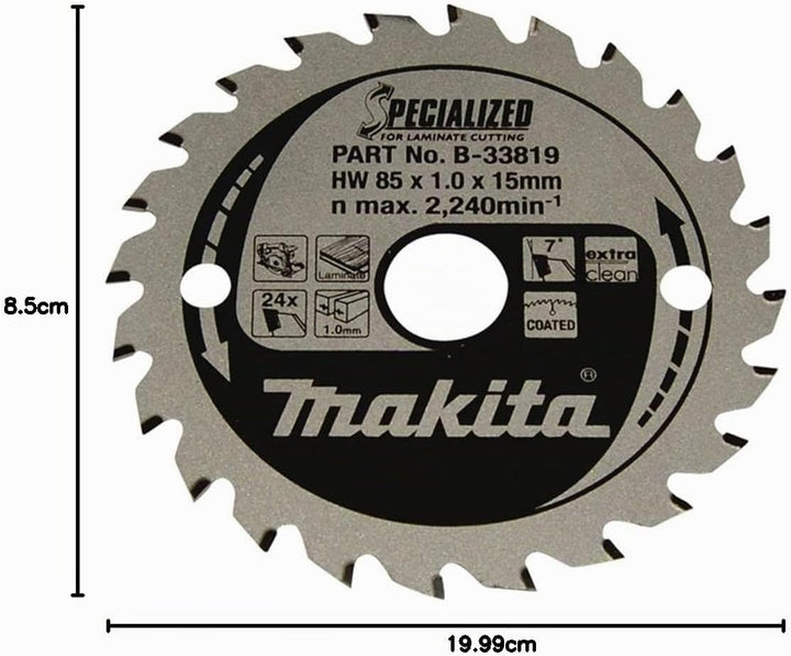 Makita Specialized Saegeblatt 85 x 15 x 24 Z, B-33819, 85 x 15mm, 85 x 15mm