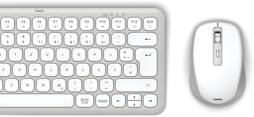 Hama Tastatur Maus Set kabellos (Multi Device Tastatur und Maus mit Bluetooth/Funk für PC, Smartphon