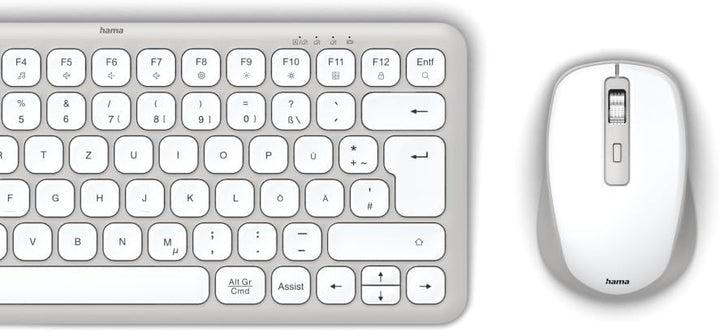 Hama Tastatur Maus Set kabellos (Multi Device Tastatur und Maus mit Bluetooth/Funk für PC, Smartphon