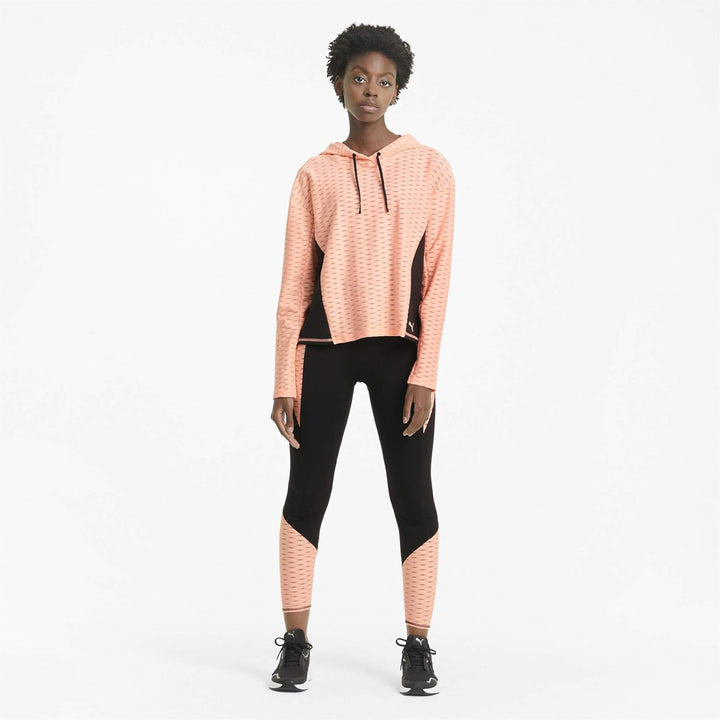 PUMA Damen, Train Flawless Pullover Hoodie T-shirt S Elektro Peach, S Elektro Peach