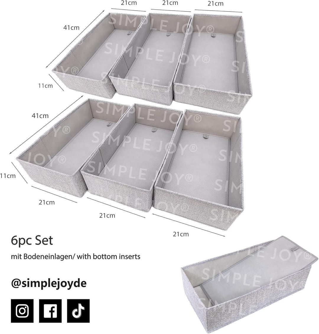 SIMPLE JOY® HEMNES DOUBLE FileFolding Box für ikea Kommode; DAS ORIGINAL; passgenau; Stabiler Boden;