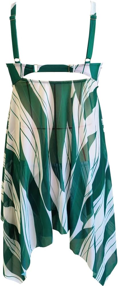 CIZEUR Tankini Damen Bauchweg Zweiteiler Push up Verstellbare Schultergurte Schwimmkleid mit Slip Me