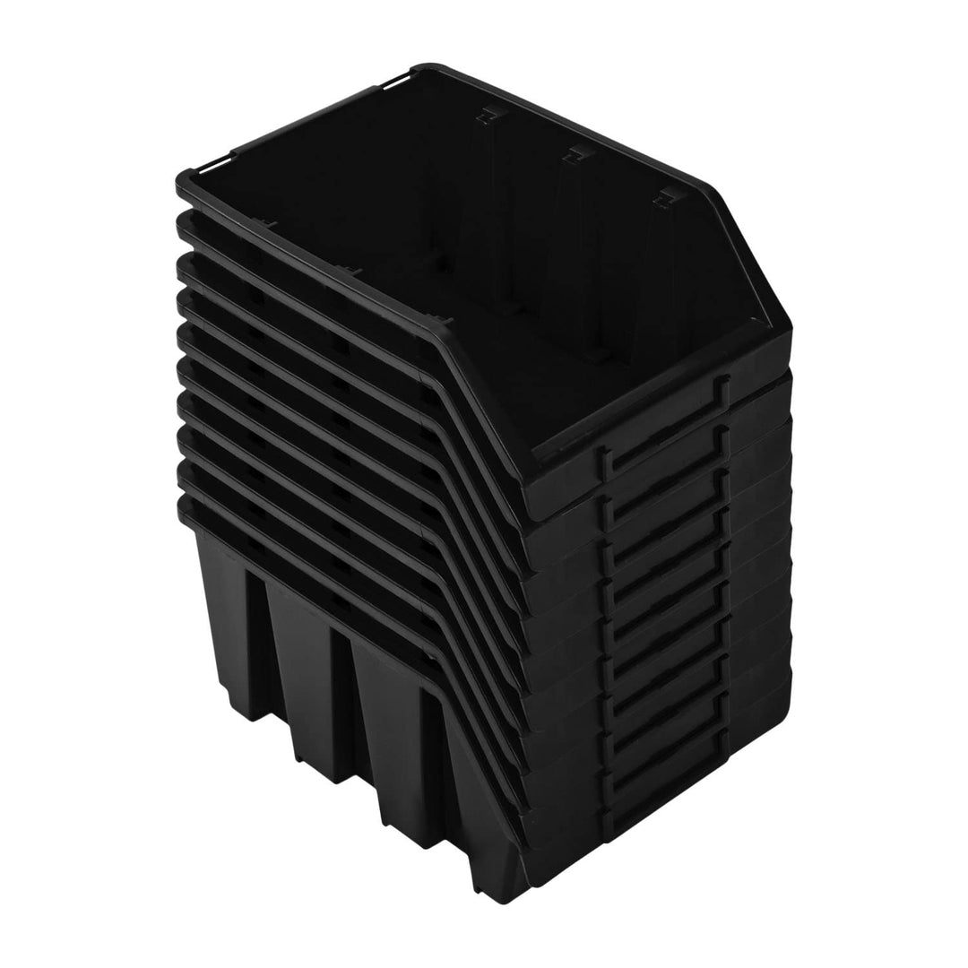 PAFEN Stapelboxen Set – 10x Stapelbox für Werkzeugwand 243 x 125 x 175 mm – Sichtbox Stapelkasten St