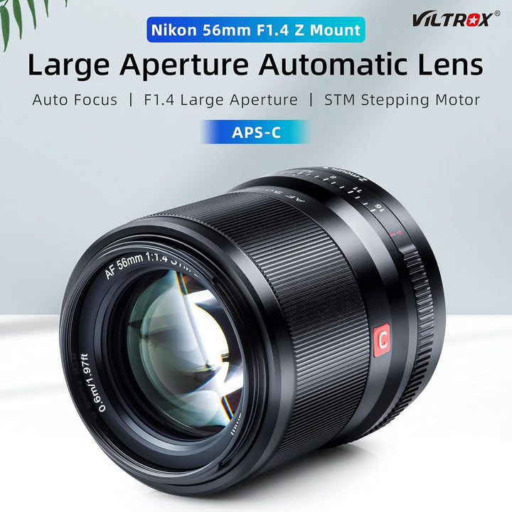 VILTROX 56mm F1.4 Z-Mount Prime Objektiv für Nikon Z fc Z7 II Z6 II Z5 Z6 Z7 Z50 (Festbrennweite, ST