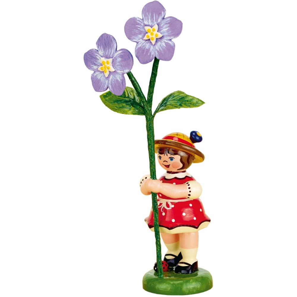 Hubrig-Volkskunst Blumenmädchen mit Flachs* Höhe 11cm