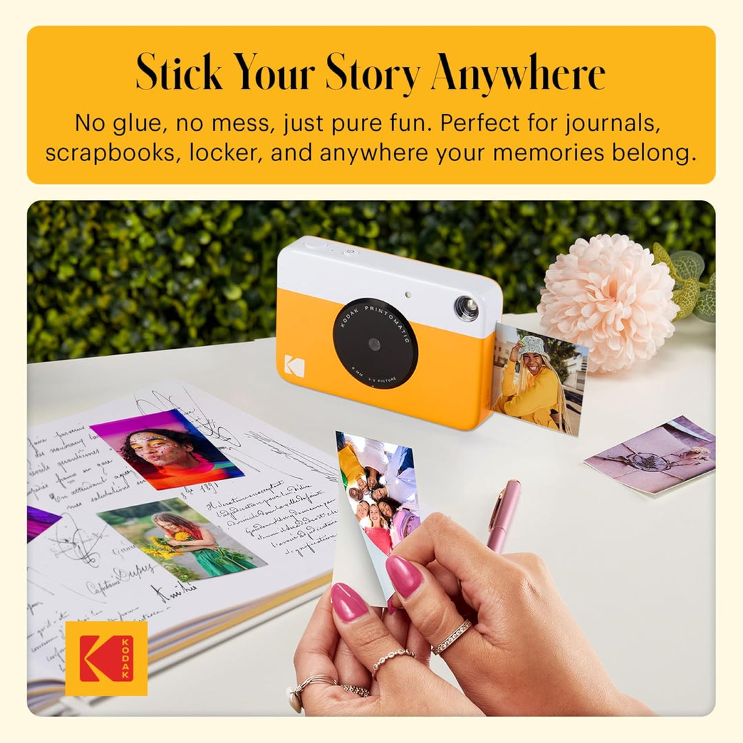KODAK Printomatic Vollfarb-Sofortdruckkamera-Geschenkpaket + Softcase + Zink 2x3 Zoll selbstklebende