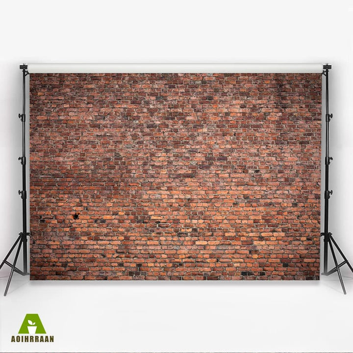 Aoihrraan 3,5x2,5m Vintage Rot Backstein Wand Hintergrund Retro alt Stein Backstein rustikal Textur