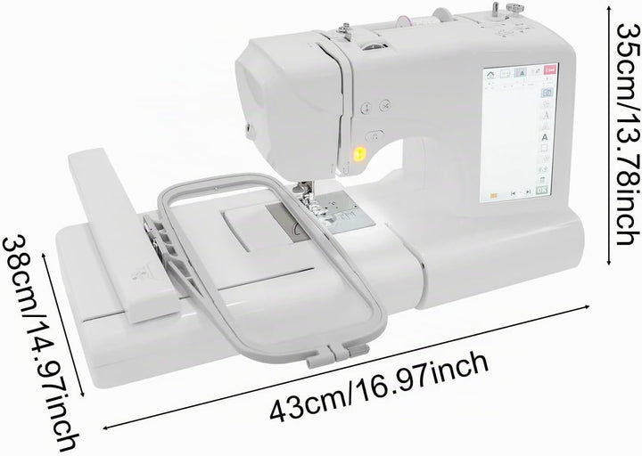 Automatische Stickmaschine, 45W computergesteuerte Nähmaschine mit 162 Integrierte Stichmuster, 0–65