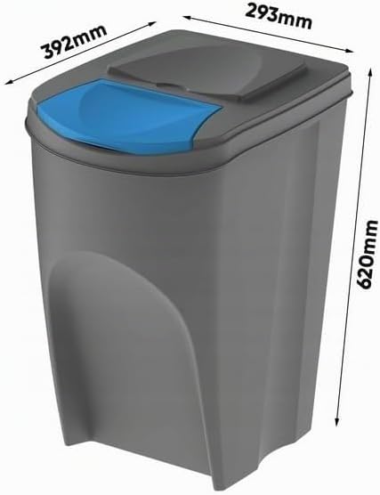 Set von 3 105L Recyclingwürfeln prosperplast sortibox von grauer Farbe Grau 3x35L, Grau 3x35L