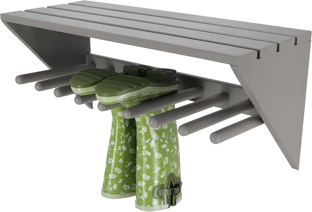 Esschert Design Wandstiefelhalter, grau, 76 x 31.3 x 35, CF49G