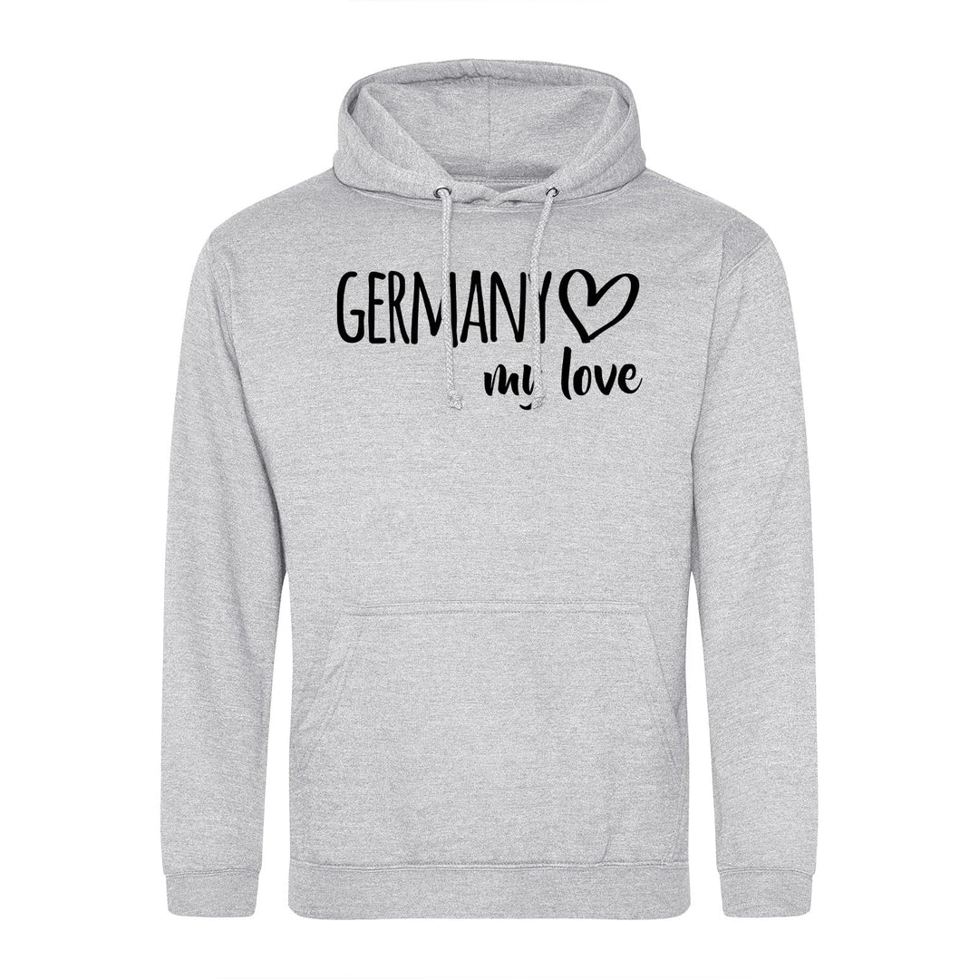 Huuraa Unisex Hoodie Germany My Love Geschenk Grösse S-3XL Vegan Germany Geschenkidee S Heather Grey