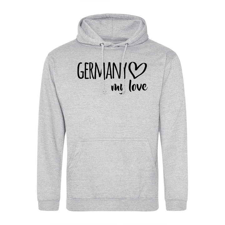 Huuraa Unisex Hoodie Germany My Love Geschenk Grösse S-3XL Vegan Germany Geschenkidee S Heather Grey
