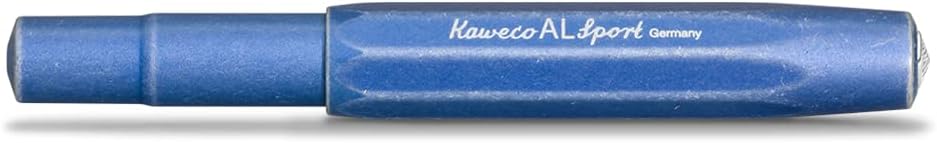 Kaweco Al Sport Blau Gel- / Kugelschreiber inklusive 0,7mm Rollerball Tintenroller Mine für Linkshän