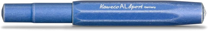 Kaweco Al Sport Blau Gel- / Kugelschreiber inklusive 0,7mm Rollerball Tintenroller Mine für Linkshän